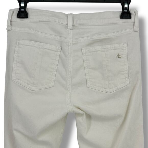 Rag & Bone Dash Slouchy Skinny Jeans Womens Size 24 White Distressed Stretch - Picture 6 of 8